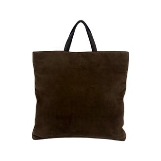 Loewe Brown Suede Handbag Tote Bag (Pre-Owned)