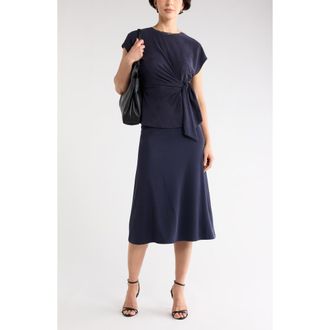 Nordstrom Rack Knit Midi Skirt in Navy Night at Nordstrom Rack, Size X-Large