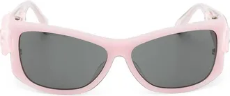 Yvmin Hair-clip Rectangle-frame Sunglasses