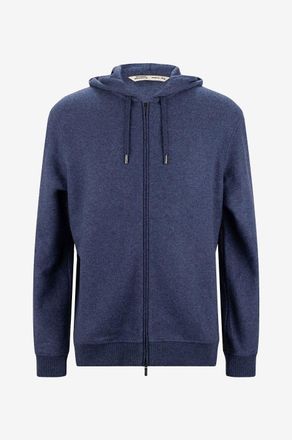 Maurizio Baldassari Kapuzensweatjacke mit Reissverschluss aus Kaschmir