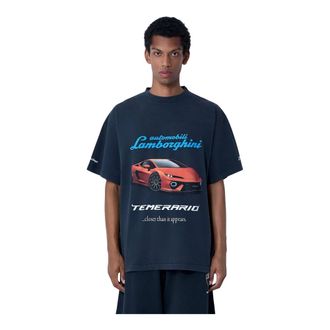 Balenciaga T-Shirts, male, Black, Size: XL Graphic Print Crewneck T-Shirt