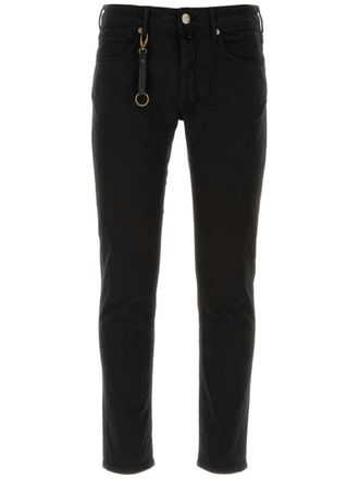 Incotex Jeans dritti con applicazione - Nero