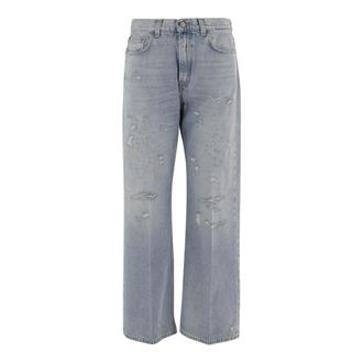 Haikure Cotton Jeans - Dames - Loose Fit Jeans - Blauw - W27 - Katoen - Jeans