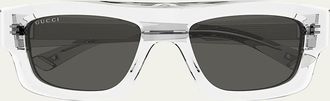 Gucci Mens GG1926SM Acetate Rectangle Sunglasses