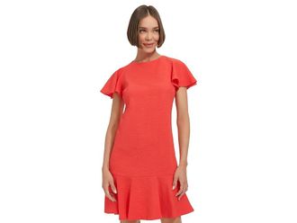 Tommy Hilfiger Shift Womens Dress Guava : 14, Elastane/Polyester