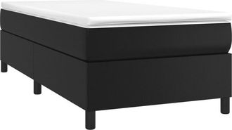 vidaXL Estructura de cama sin colchón cuero sintético negro 90x190 cm Vidaxl