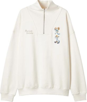 Musium Div. Felpa con maniche a spalla bassa - Bianco