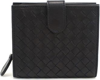 Bottega Veneta Black Leather Wallet (Bi-Fold) (Pre-Owned)