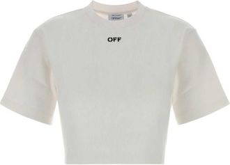 Off-white White Logo Crew Neck T-Shirt