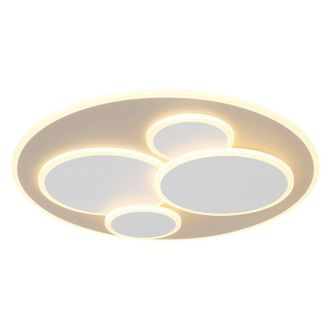 Netlighting Monty Semi Flush Ceiling Light Matt White LED 3000K