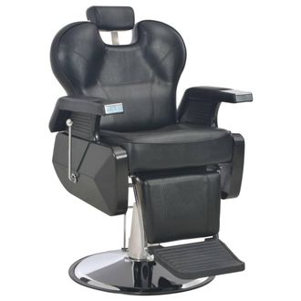 vidaXL Furniture Limited - Silla De Peluquer&iacute;a De Cuero Sint&eacute;tico Negra