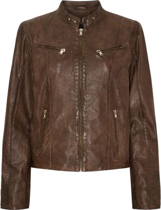BTF-CPH Btfcph - Klassieke Biker Jas - Dames - Jassen - Bruin - Maat: S Leer