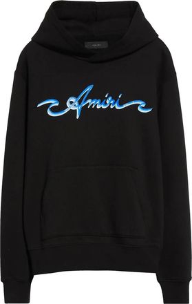 Amiri Mens Wave Hoodie In Black