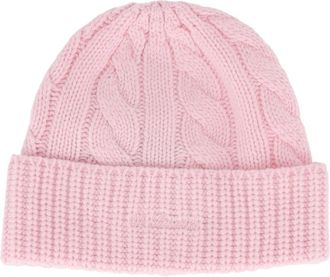 MC2 Saint Barth Moss Beanie - unisex - Hoeden - Roze - ONE Size - Wol - Accessoires