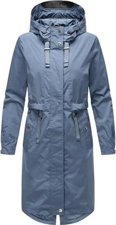 Parka étanche Femme Navahoo 'Flower Of Ocean' - Veste De Pluie Fonctionnelle, Neuve Avec étiquettes, Coupe Longue, Couleur Fleurie, Taille Normale