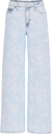 Guess Floral Wide Bellflower Jeans - Dames - Loose Fit Jeans - Blauw - W31 - Denim - Jeans