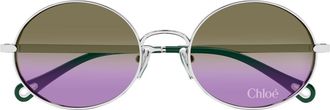 Chloé Ch0326s Aly Linea Chloé 002 Silver Green Sunglasses