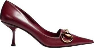 Gucci Boulevard Pomp - Dames - Pumps - Rood - 38 EU - Leer - Schoenen