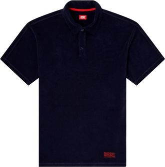 Diesel Polo Joshua-D-Core con ricamo - Blu