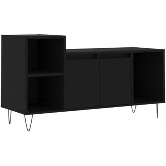 vidaXL Vidaxl - Mueble Para Tv Madera Contrachapada Negro 100x35x55 Cm