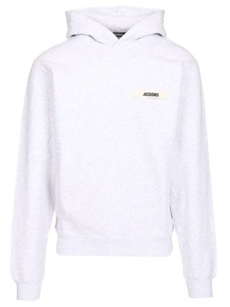 Jacquemus White Cotton Gros Grain Hoodie