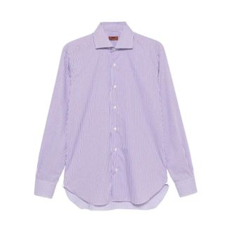 Barba Heren, Overhemden, Paars, Maat: 4XL Katoen