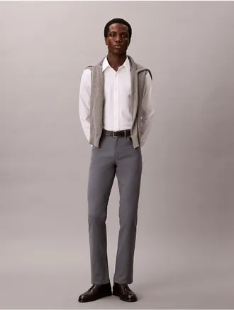 Calvin Klein Mens Slim Move 5-Pocket Pant - Grey - 29W x 30L