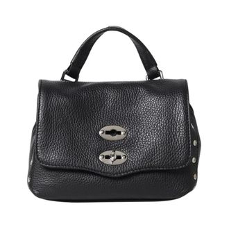 Zanellato Handbags, female, Black, Size: ONE SIZE Stylish Top Handle Handbag with Turn Lock Closure for Everyday Essentials