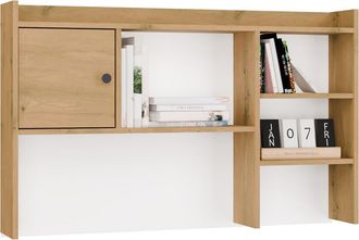 Topeshop Chester - Compartimento Elevado Para Escritorio 120 Cm - 1 Puerta Estantes Para Escritorios - 114x70x18 Cm - Roble Artisan
