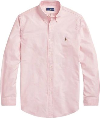 Polo Ralph Lauren Custom Fit Oxford Overhemd - Heren - Casual Overhemden - Roze - XL - Katoen - Overhemden