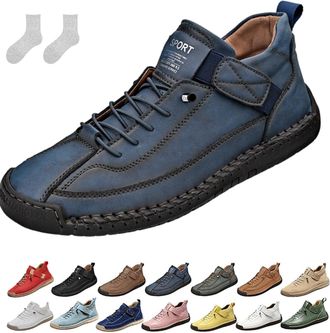 Generic Orthopedic Shoes, Womens Handmade Leather Orthopedic Comfortable Shoes, Anti-Impact Non-Slip for Hiking Camping Driving (K,12.5)