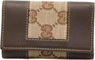 Gucci Pre-owned Canvas Sleutelhanger - Dames - Vintage Accessoires - Bruin - ONE Size - Vintage