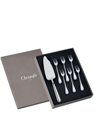 Christofle Albi dessert forks and cake server set - unisex - Silver Plated - OS