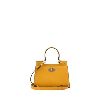 Pourchet Tassen, Dames, Geel, ONE Size, Leer, Micro Handbag
