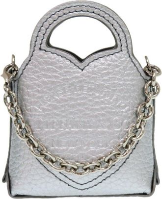 Tiffany & Co. Silver Leather Tote Bag (Pre-Owned)