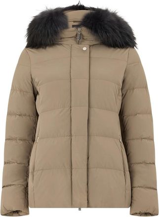 Moorer Kilie-Fur-Kn Jas - Dames - Gewatteerde jassen - Bruin - 2XS - Leer - Jassen
