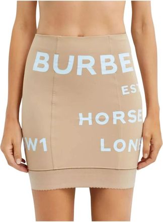 Burberry Gabardine Mini Trench Rok - Dames - Korte rokken - Beige - 3XS - Katoen - Rokken