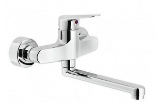 Nobili Nobili - Mezclador Monomando De Lavabo De Pared 180x150 Mm En Lat&oacute;n Cromado Hof