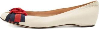 Gucci Web ballerinas met strikdetail - Beige