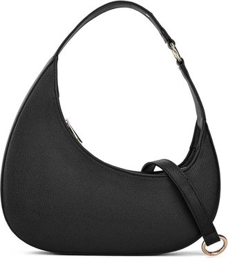 Generic Compatible For Womens Large Capacity Crossbody Handbag Single Shoulder Trendy Design Bucket Bag Daily Match(Black)