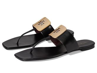 Tory Burch Georgia Sandals Womens Sandals Perfect Black : 5 M, Leather