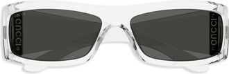Gucci Occhiali da sole squadrati - Bianco