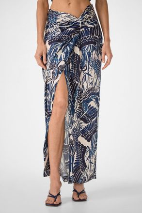 Trina Turk Alodia Tie-Front Maxi Skirt - Tsuru
