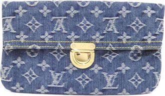 Louis Vuitton Blue Monogram Denim Pouch (Pre-Owned)