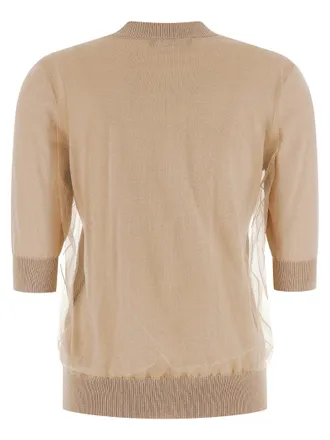 Fabiana Filippi Virgin Wool and Cotton Blend Sweater - Beige