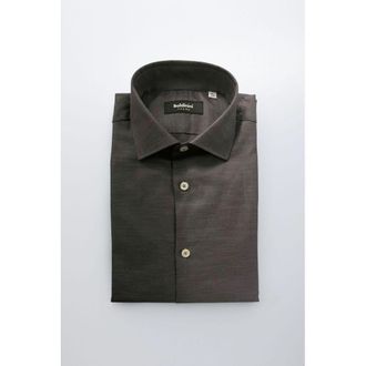 Baldinini Gray Cotton Men Mens Shirt