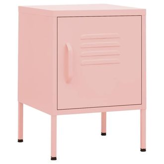 Berkfield Home Nightstands 2 pcs Pink 35x35x51 cm Steel | Size: 35 x 35 x 51 cm