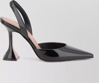Amina Muaddi patent leather slingback pumps