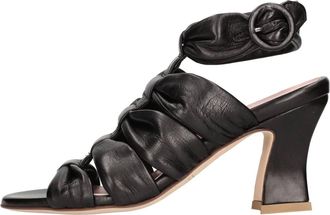 Lorena Paggi Lorena Paggi, Schoenen, Dames, Zwart, 40 EU, Leer, High Heel Sandalen