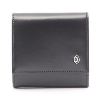 Cartier Black Leather Coin Purse/Coin Case (Pre-Owned)
